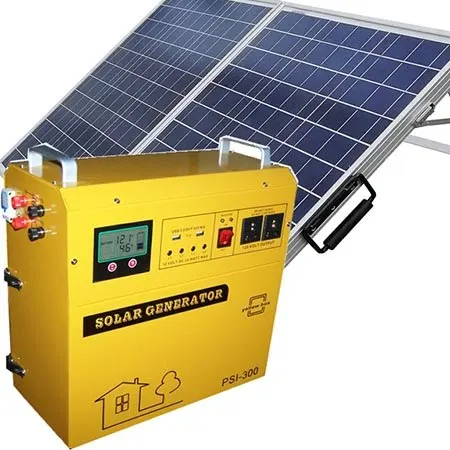 Portable solar generator with solar panel