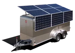 Compact solar power trailer